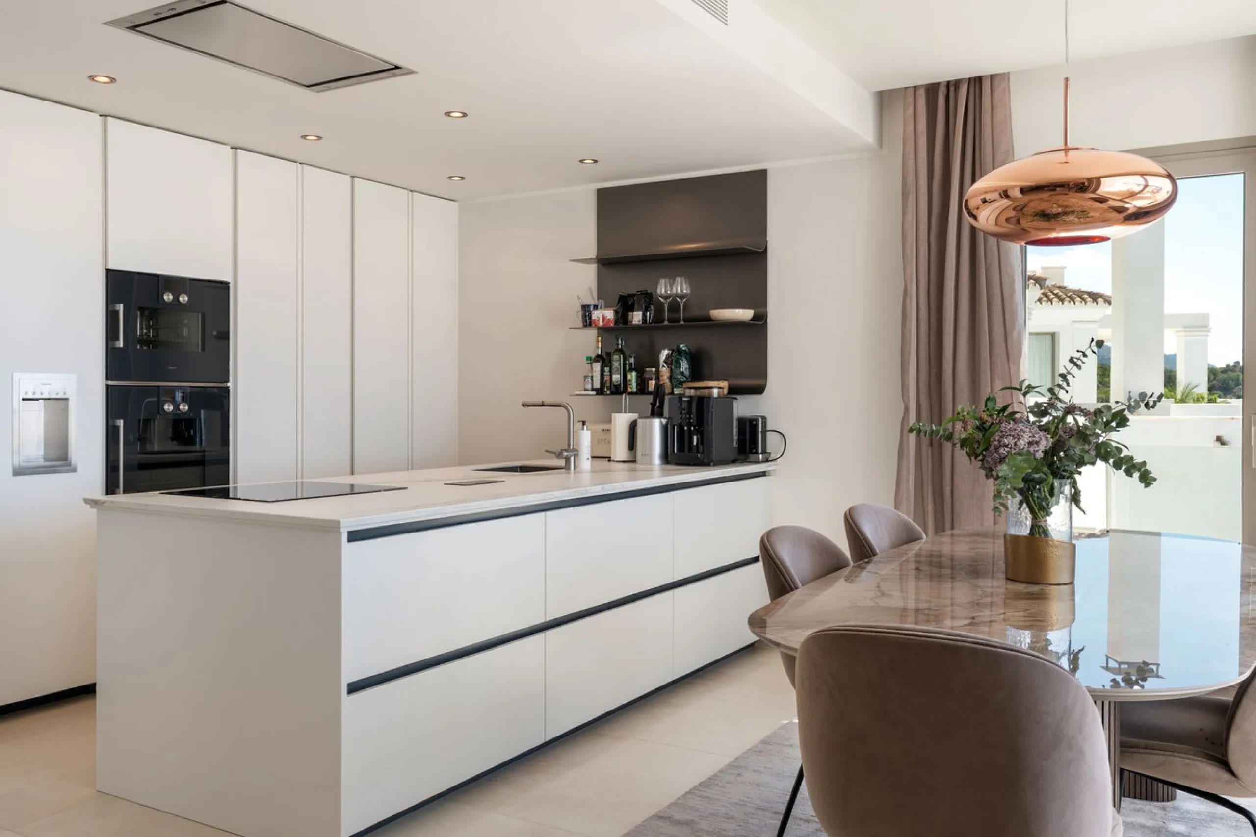 This stunning 2-bedroom, 2-bathroom penthouse is located in the newly built luxury complex, Nine Lions Residences. Set within an exclusive gated community, the apartment offers breathtaking panoramic views of the Mediterranean Sea. Designed for modern com