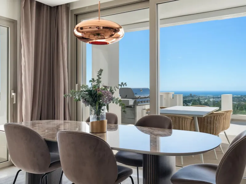 This stunning 2-bedroom, 2-bathroom penthouse is located in the newly built luxury complex, Nine Lions Residences. Set within an exclusive gated community, the apartment offers breathtaking panoramic views of the Mediterranean Sea. Designed for modern com