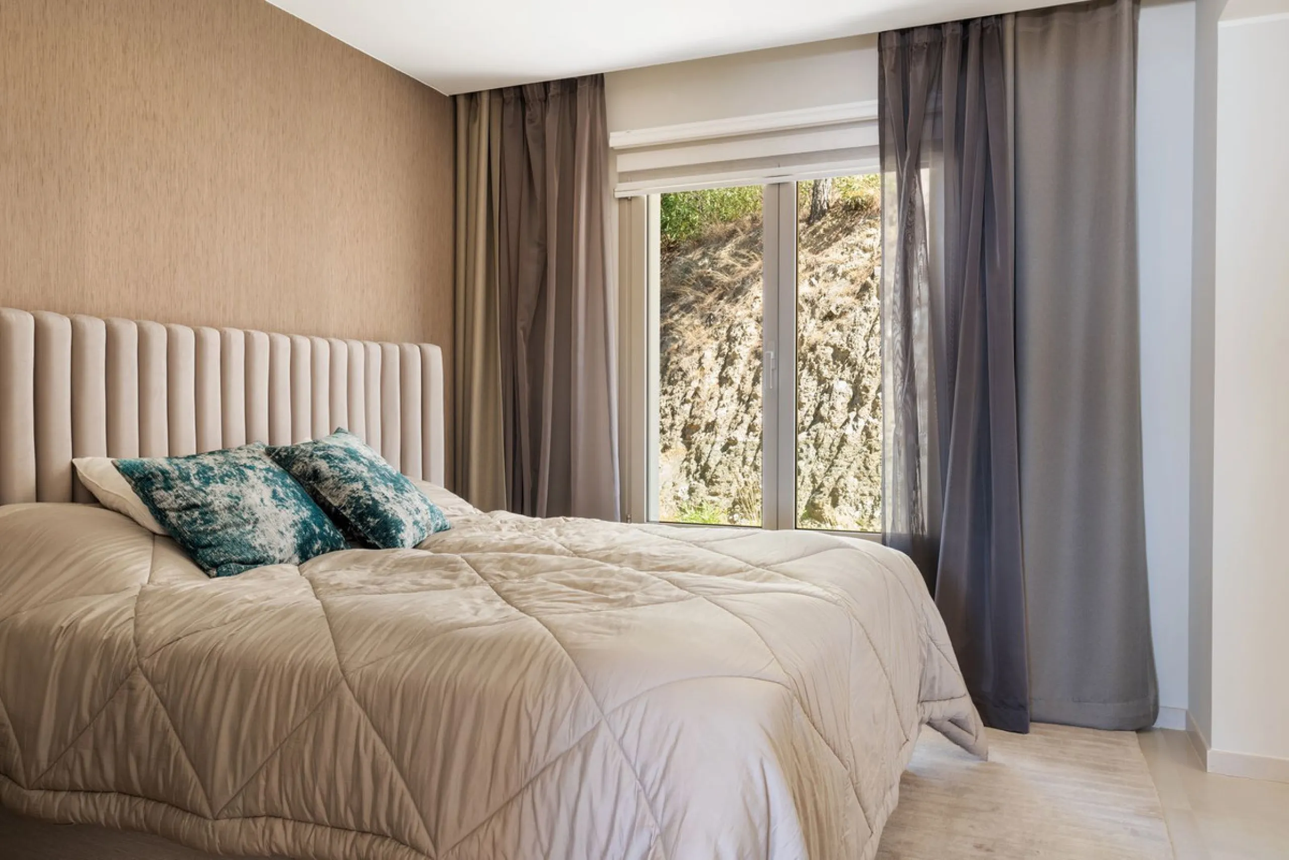 This stunning 2-bedroom, 2-bathroom penthouse is located in the newly built luxury complex, Nine Lions Residences. Set within an exclusive gated community, the apartment offers breathtaking panoramic views of the Mediterranean Sea. Designed for modern com