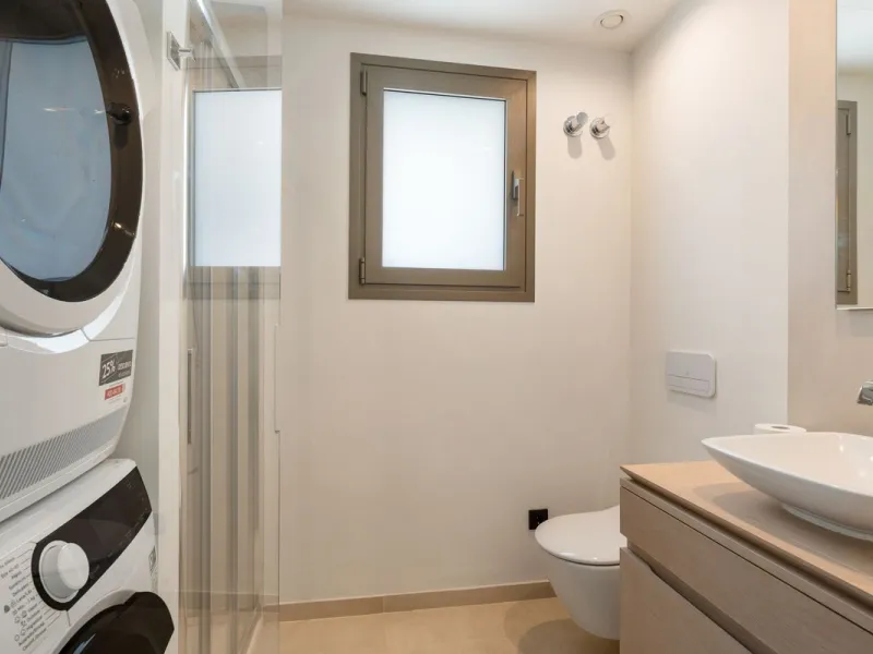 This stunning 2-bedroom, 2-bathroom penthouse is located in the newly built luxury complex, Nine Lions Residences. Set within an exclusive gated community, the apartment offers breathtaking panoramic views of the Mediterranean Sea. Designed for modern com