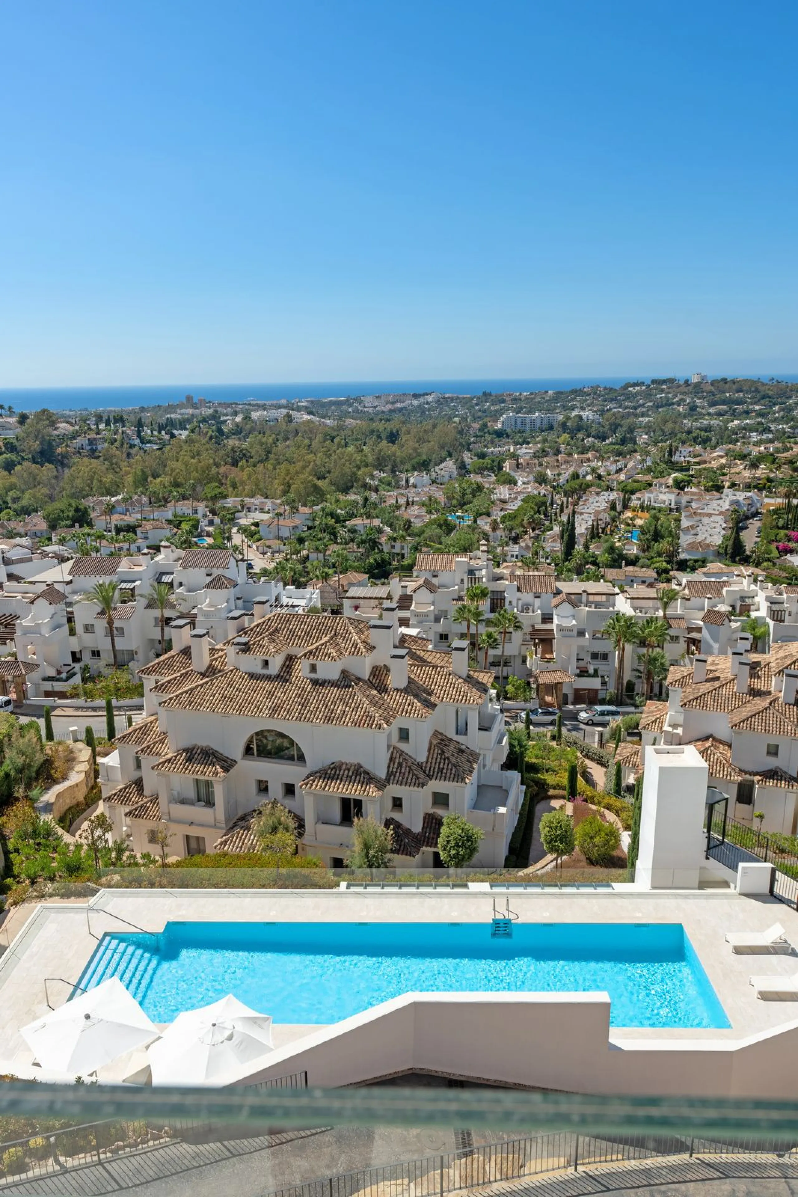 This stunning 2-bedroom, 2-bathroom penthouse is located in the newly built luxury complex, Nine Lions Residences. Set within an exclusive gated community, the apartment offers breathtaking panoramic views of the Mediterranean Sea. Designed for modern com