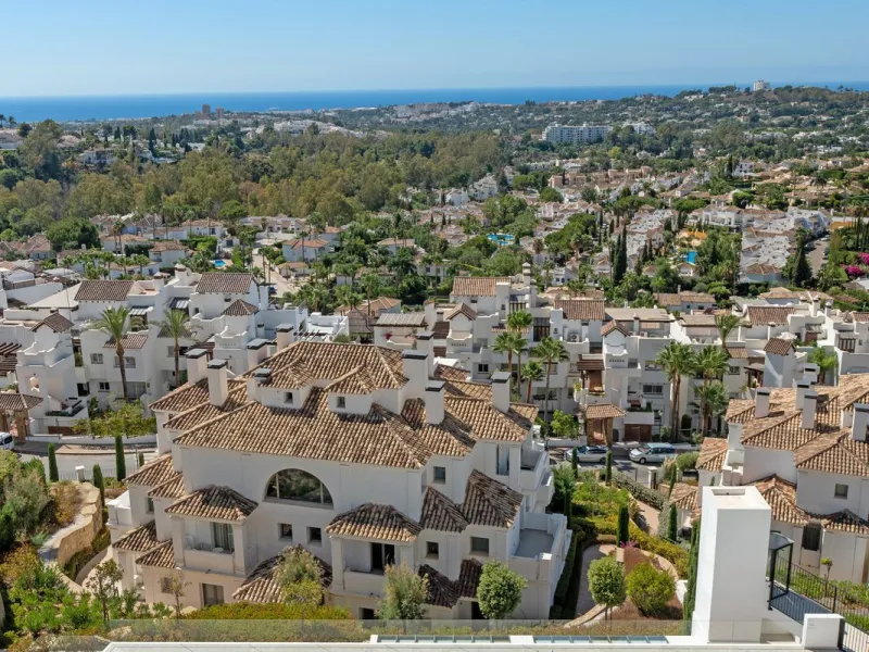 This stunning 2-bedroom, 2-bathroom penthouse is located in the newly built luxury complex, Nine Lions Residences. Set within an exclusive gated community, the apartment offers breathtaking panoramic views of the Mediterranean Sea. Designed for modern com