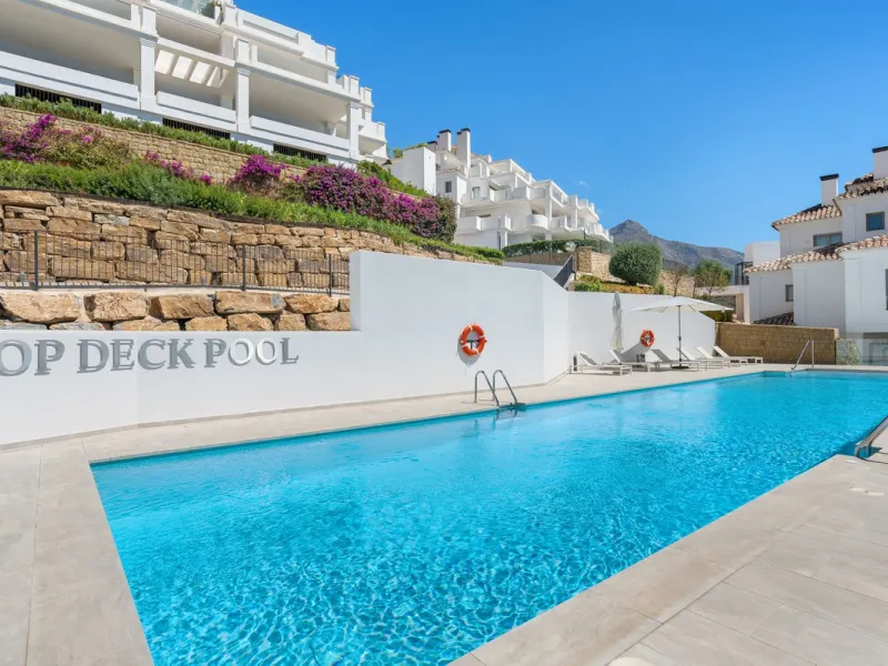 This stunning 2-bedroom, 2-bathroom penthouse is located in the newly built luxury complex, Nine Lions Residences. Set within an exclusive gated community, the apartment offers breathtaking panoramic views of the Mediterranean Sea. Designed for modern com