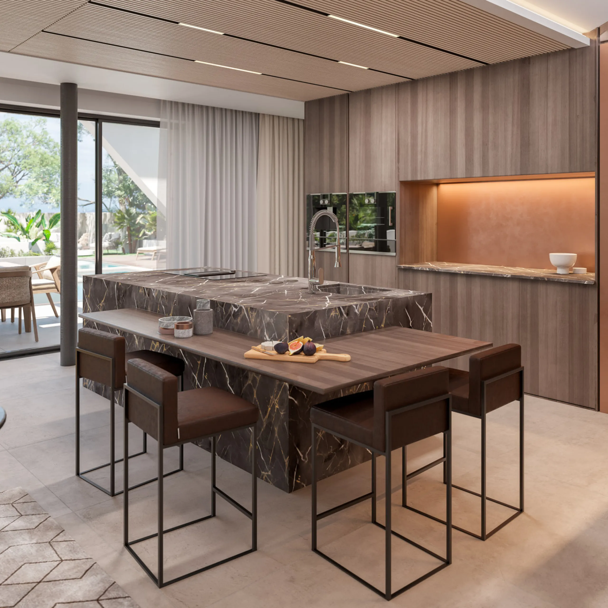 Villa Gardenias is a brand new luxury villa in Nueva Andalucia, just minutes from Puerto Banus and Marbella's beaches. Set on an 800m² plot with 465m² of living space, this modern home combines elegant design with exceptional comfort. The villa offers ope