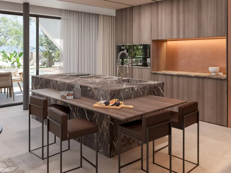 Villa Gardenias is a brand new luxury villa in Nueva Andalucia, just minutes from Puerto Banus and Marbella's beaches. Set on an 800m² plot with 465m² of living space, this modern home combines elegant design with exceptional comfort. The villa offers ope