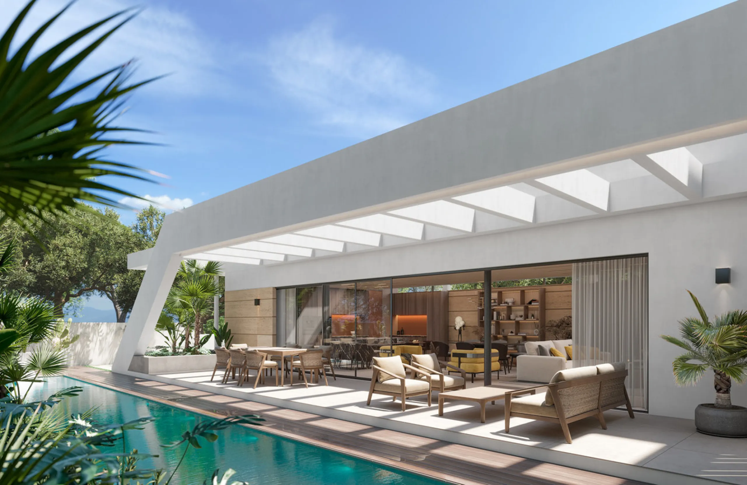 Villa Gardenias is a brand new luxury villa in Nueva Andalucia, just minutes from Puerto Banus and Marbella's beaches. Set on an 800m² plot with 465m² of living space, this modern home combines elegant design with exceptional comfort. The villa offers ope