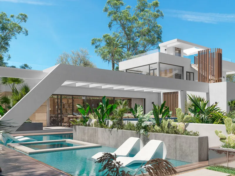 Villa Gardenias is a brand new luxury villa in Nueva Andalucia, just minutes from Puerto Banus and Marbella's beaches. Set on an 800m² plot with 465m² of living space, this modern home combines elegant design with exceptional comfort. The villa offers ope