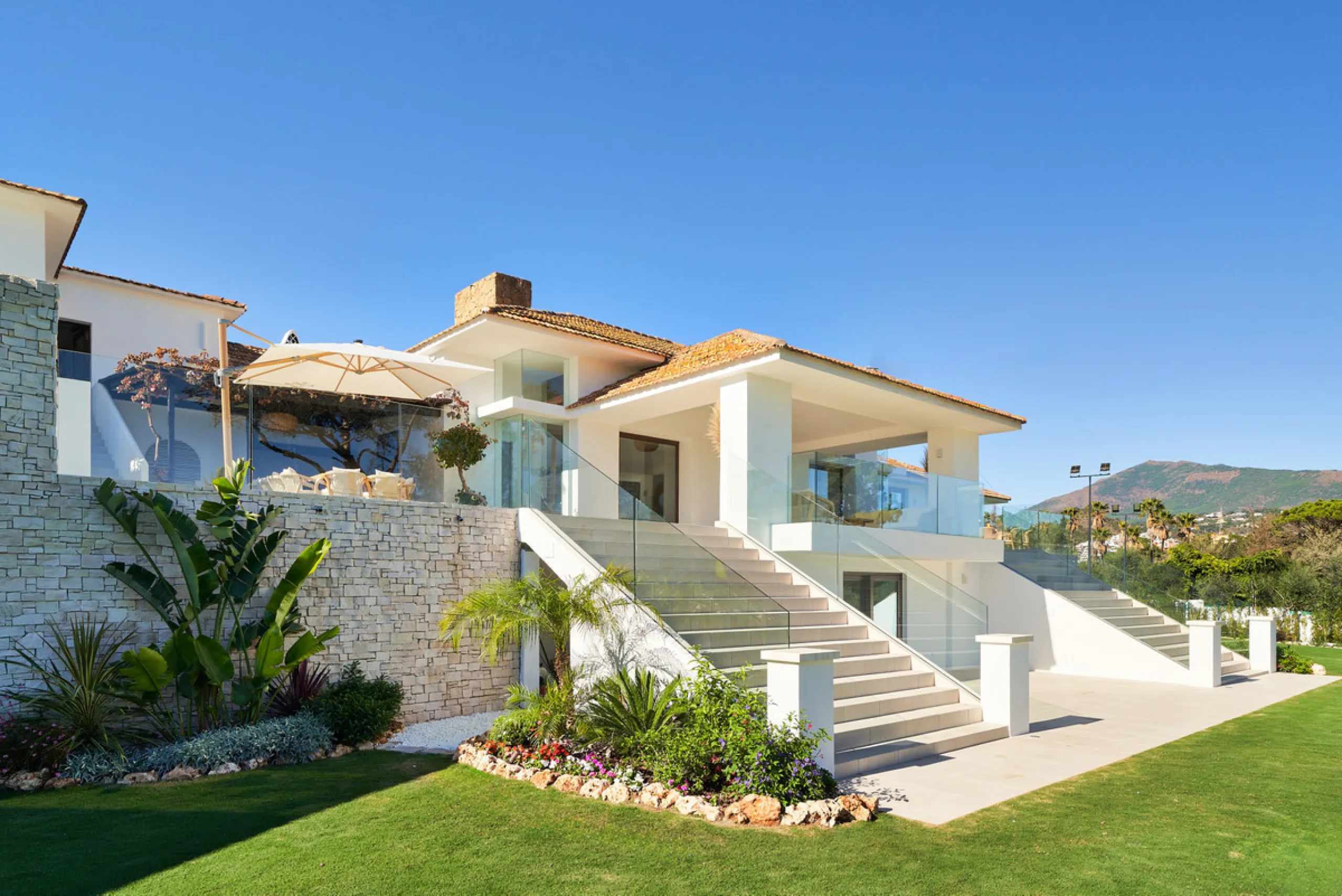 Villa Audrey | Luxury Modern Villa with Private Pool, Tennis Court & Guest Apartment.