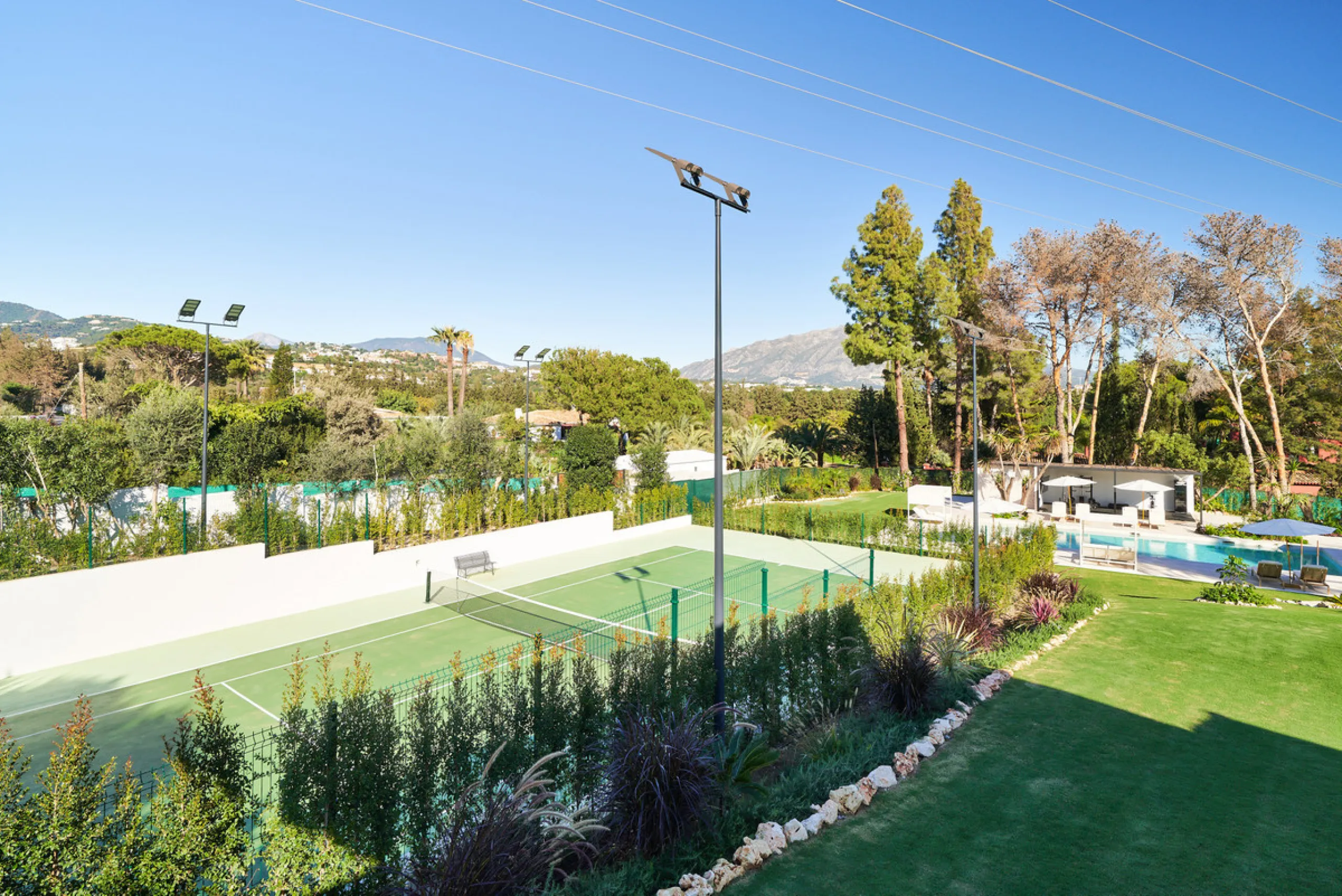 Villa Audrey | Luxury Modern Villa with Private Pool, Tennis Court & Guest Apartment.