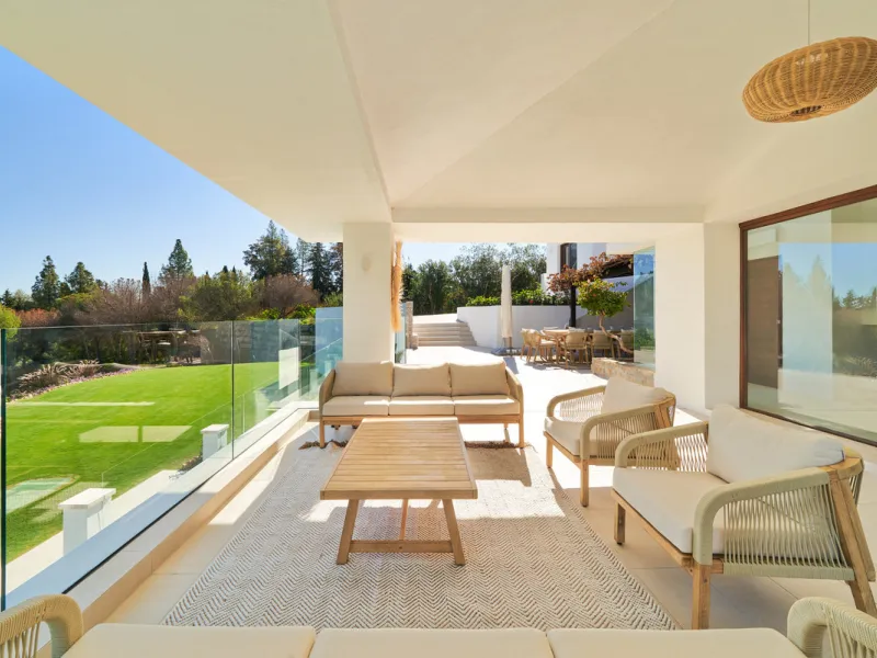 Villa Audrey | Luxury Modern Villa with Private Pool, Tennis Court & Guest Apartment.
