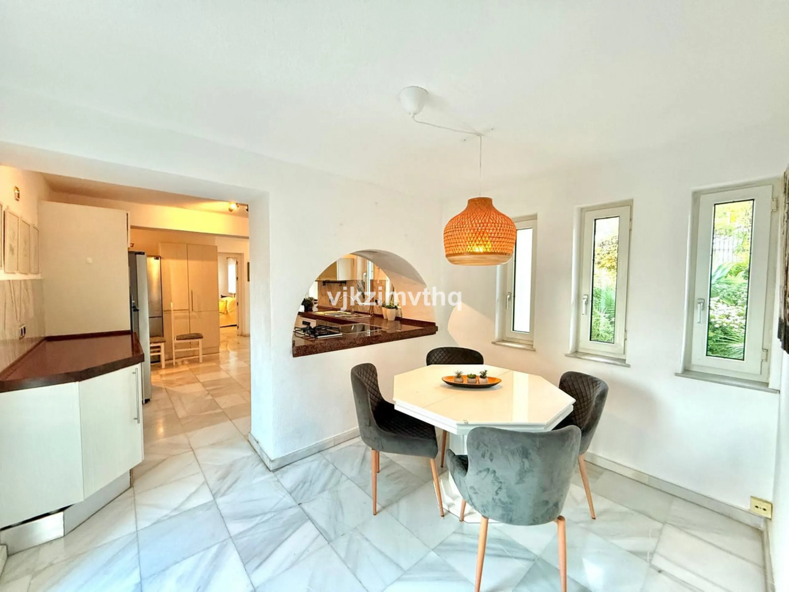 Located in the prestigious and historically significant Rancho Domingo, this exceptional single-story residence offers a rare opportunity to own a home in one of Costa del Sol's most iconic urbanizations. Designed by a student of Frank Lloyd Wright, Ranch