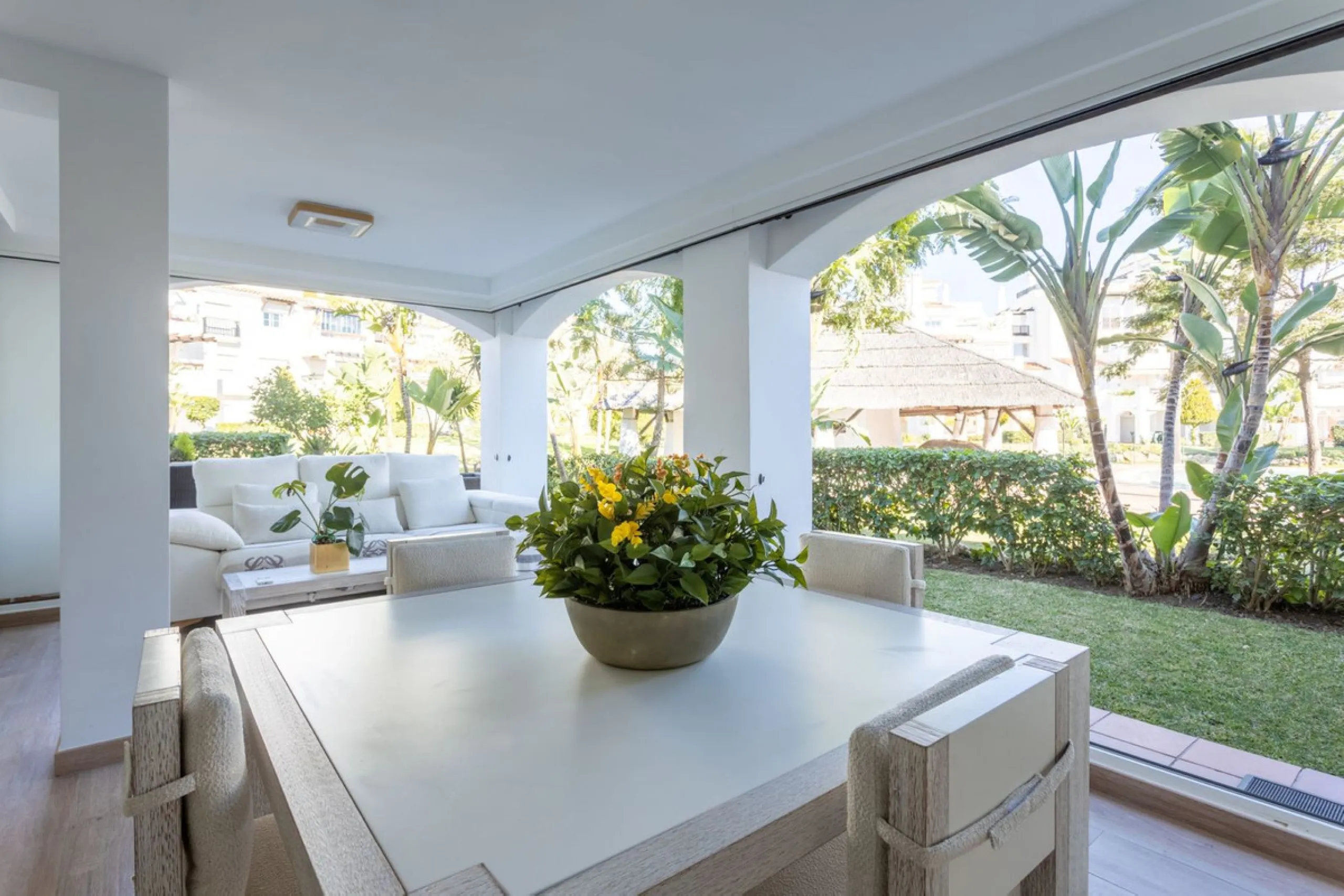 Discover luxury and comfort in this exclusive ground floor apartment in the prestigious urbanization of Las Adelfas!.