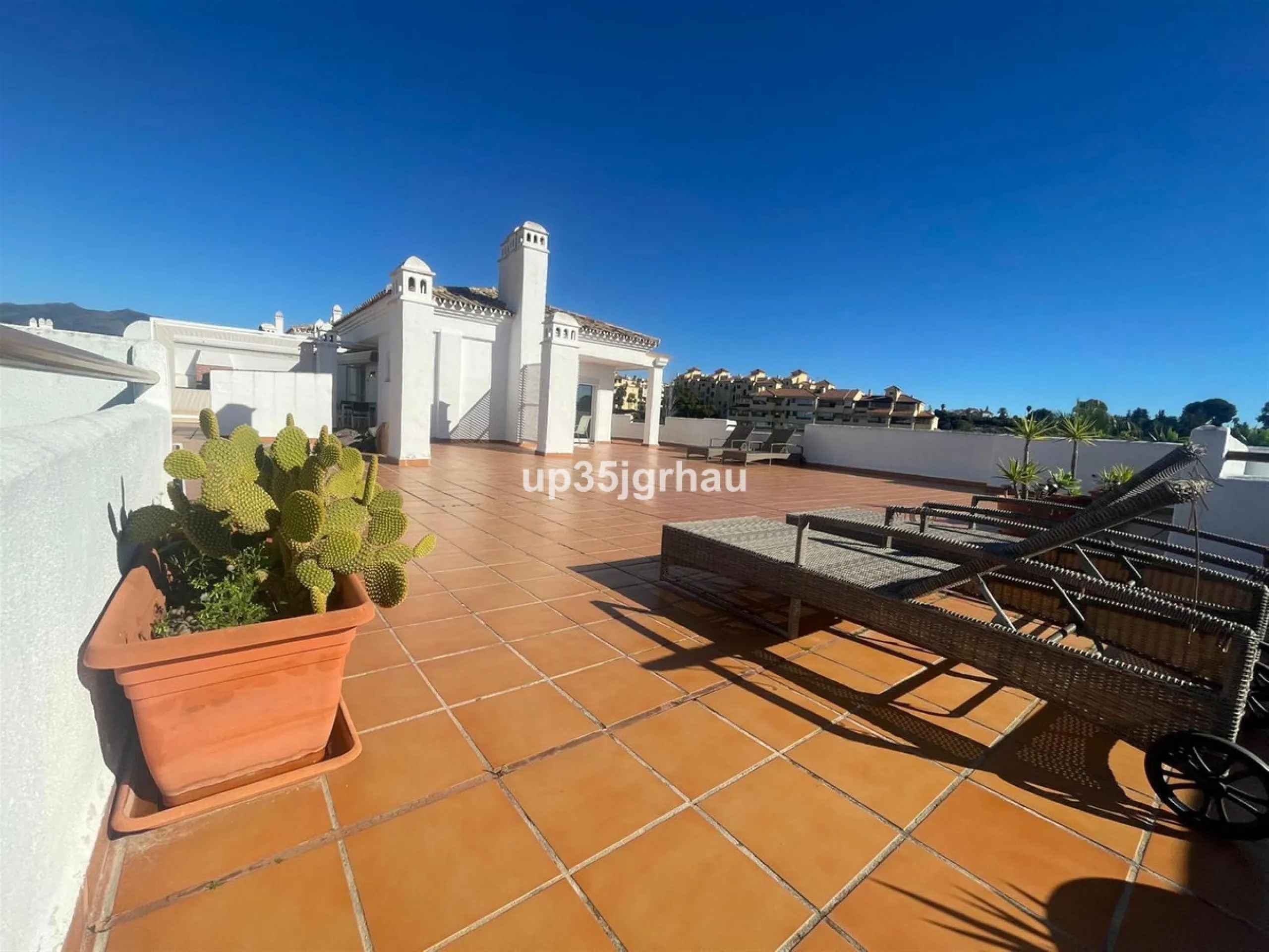 Penthouse with large terrace and sea views.