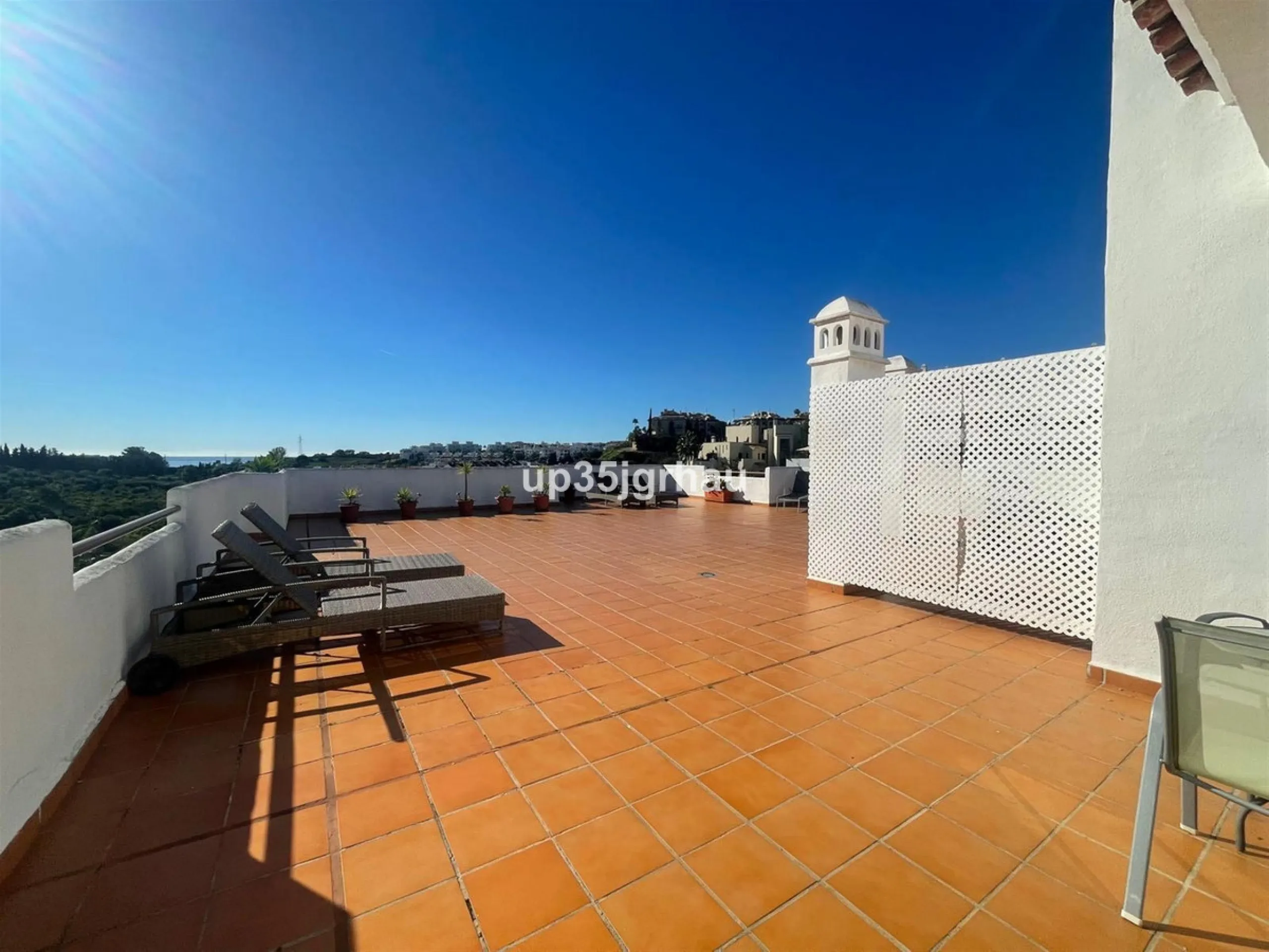 Penthouse with large terrace and sea views.
