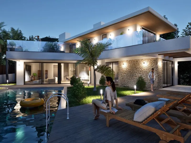 Discover the epitome of coastal luxury with this stunning modern villa located in the highly sought-after Los Olivos, Cabopino.  500m² property with direct access to the beach, this property boasts a southwest orientation, ensuring breathtaking panoramic 