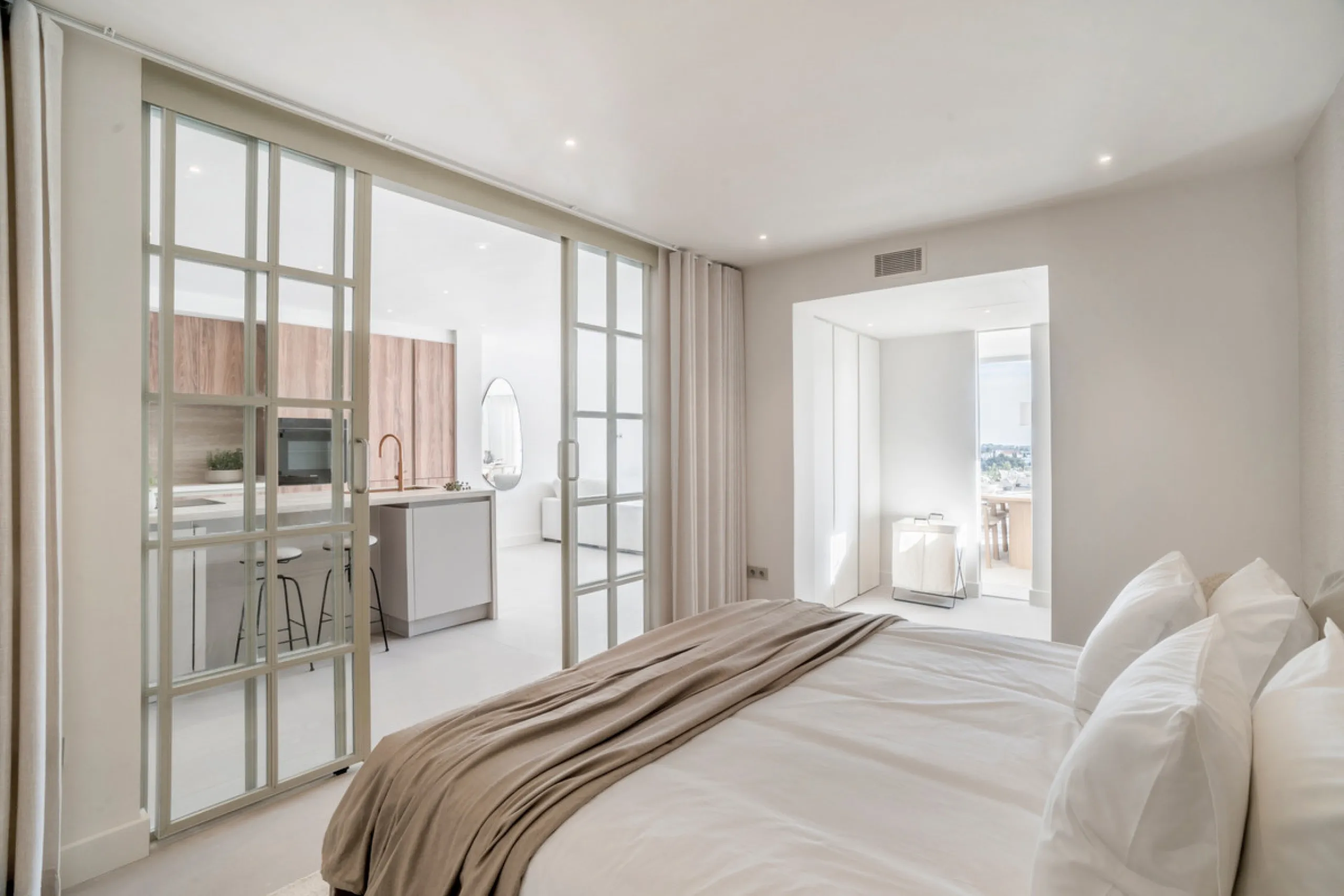 This exquisite 3-bedroom ground-floor apartment in Nueva Andalucía, Marbella, epitomizes modern luxury and comfort. Recently renovated to the highest standards, the property features an open-plan living and dining area, perfectly designed for seamless ent