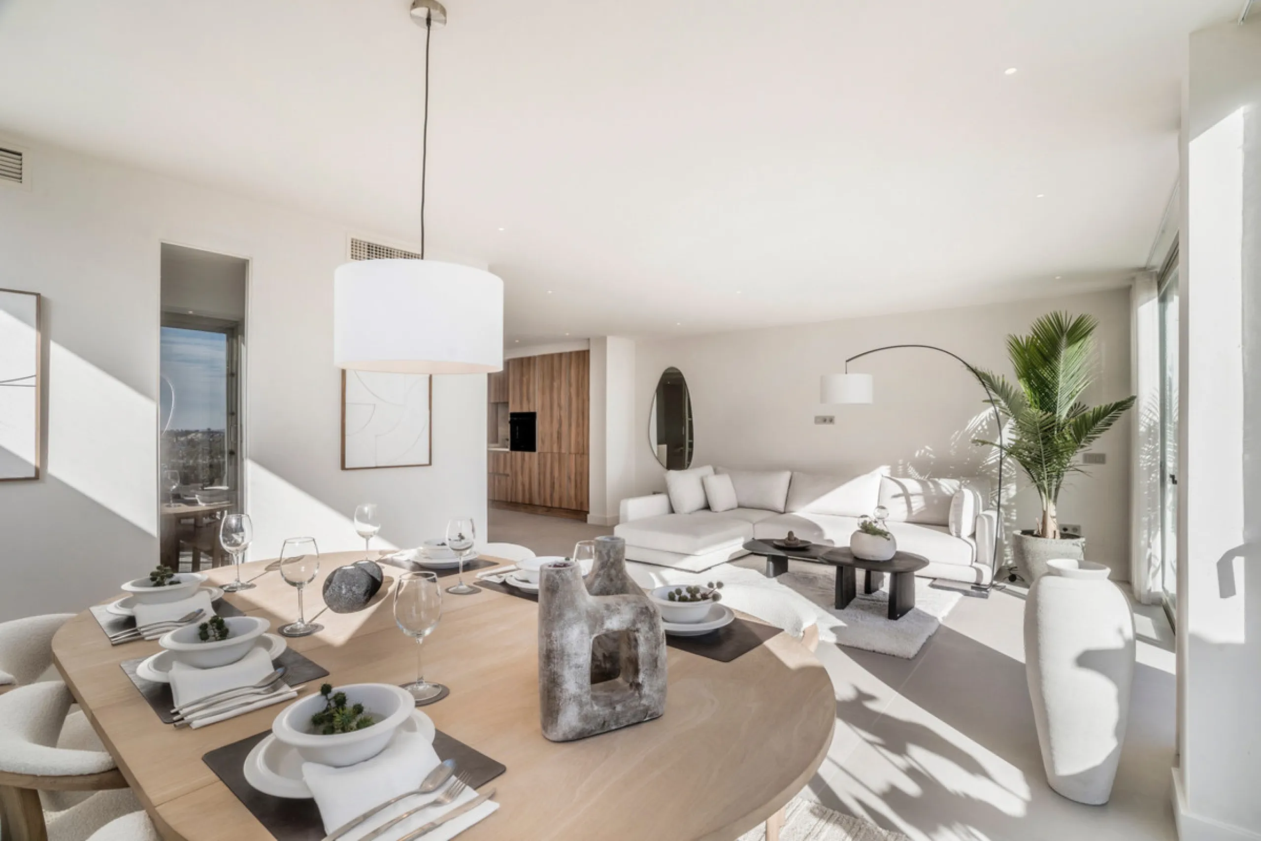 This exquisite 3-bedroom ground-floor apartment in Nueva Andalucía, Marbella, epitomizes modern luxury and comfort. Recently renovated to the highest standards, the property features an open-plan living and dining area, perfectly designed for seamless ent