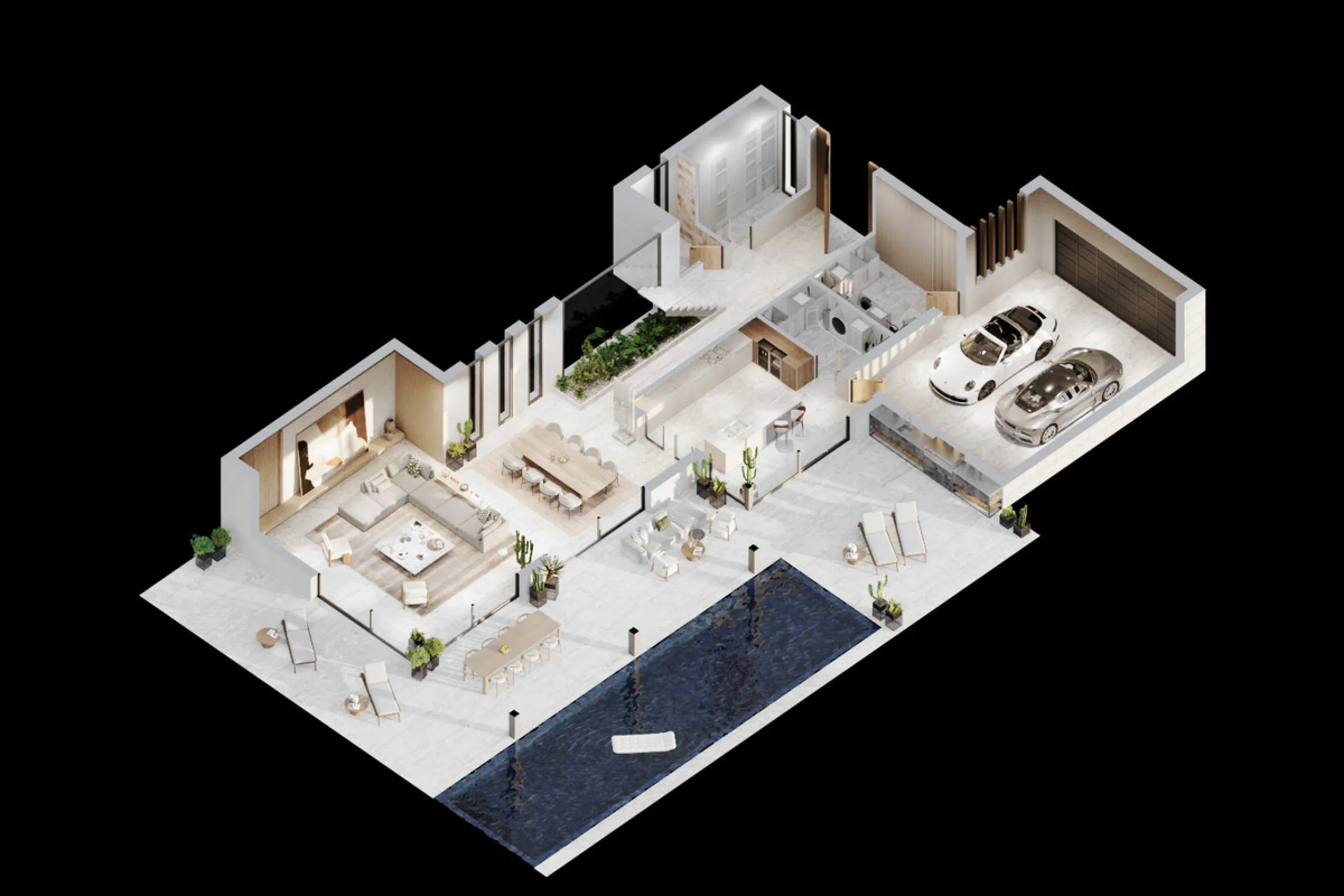Designed for those who value space, privacy, and understated elegance, this exceptional villa sits on a private plot of 1,041.19 m² in one of the most desirable enclaves of the New Golden Mile.