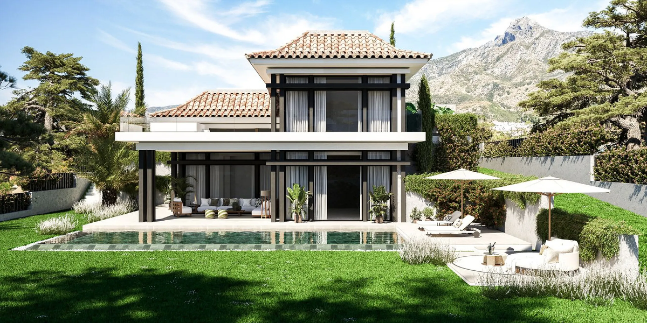 House - Detached Villa в продаже в Marbella, Málaga. В доме 4 спален и 6 ванных комнат. Площадь дома 618 м². Площадь участка 1100 м²