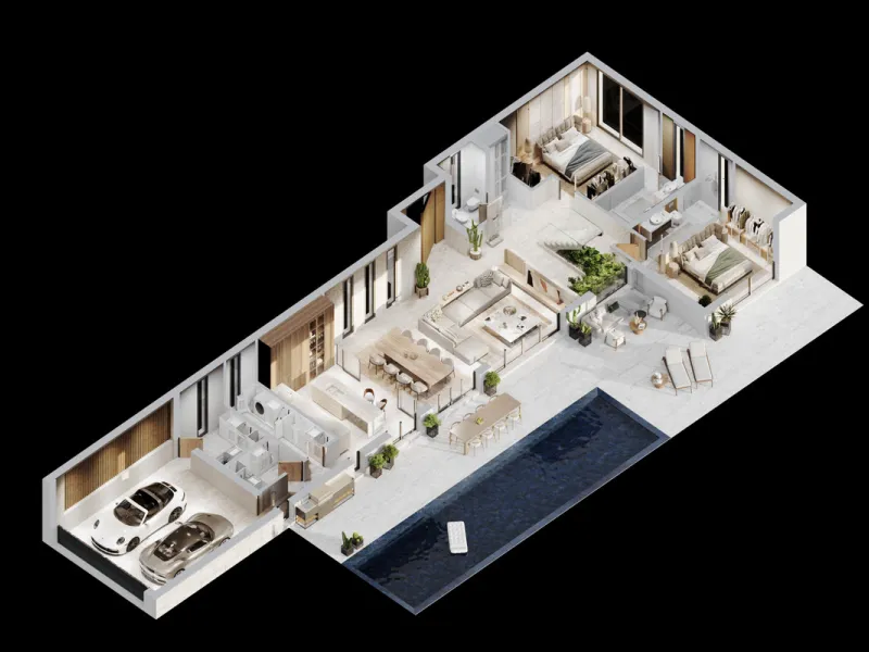 House - Detached Villa в продаже в Estepona, Málaga. В доме 5 спален и 6 ванных комнат. Площадь дома 355 м². Площадь участка 1040 м²