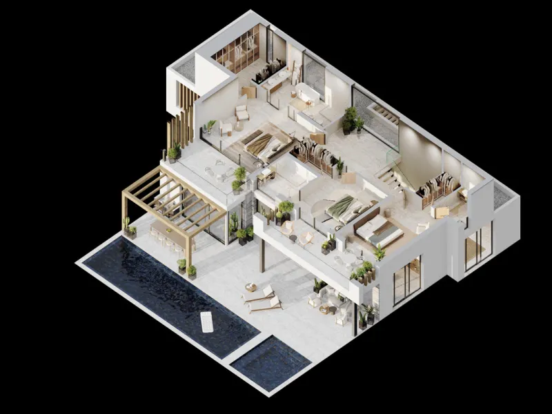 House - Detached Villa в продаже в Estepona, Málaga. В доме 5 спален и 5 ванных комнат. Площадь дома 359 м². Площадь участка 1044 м²