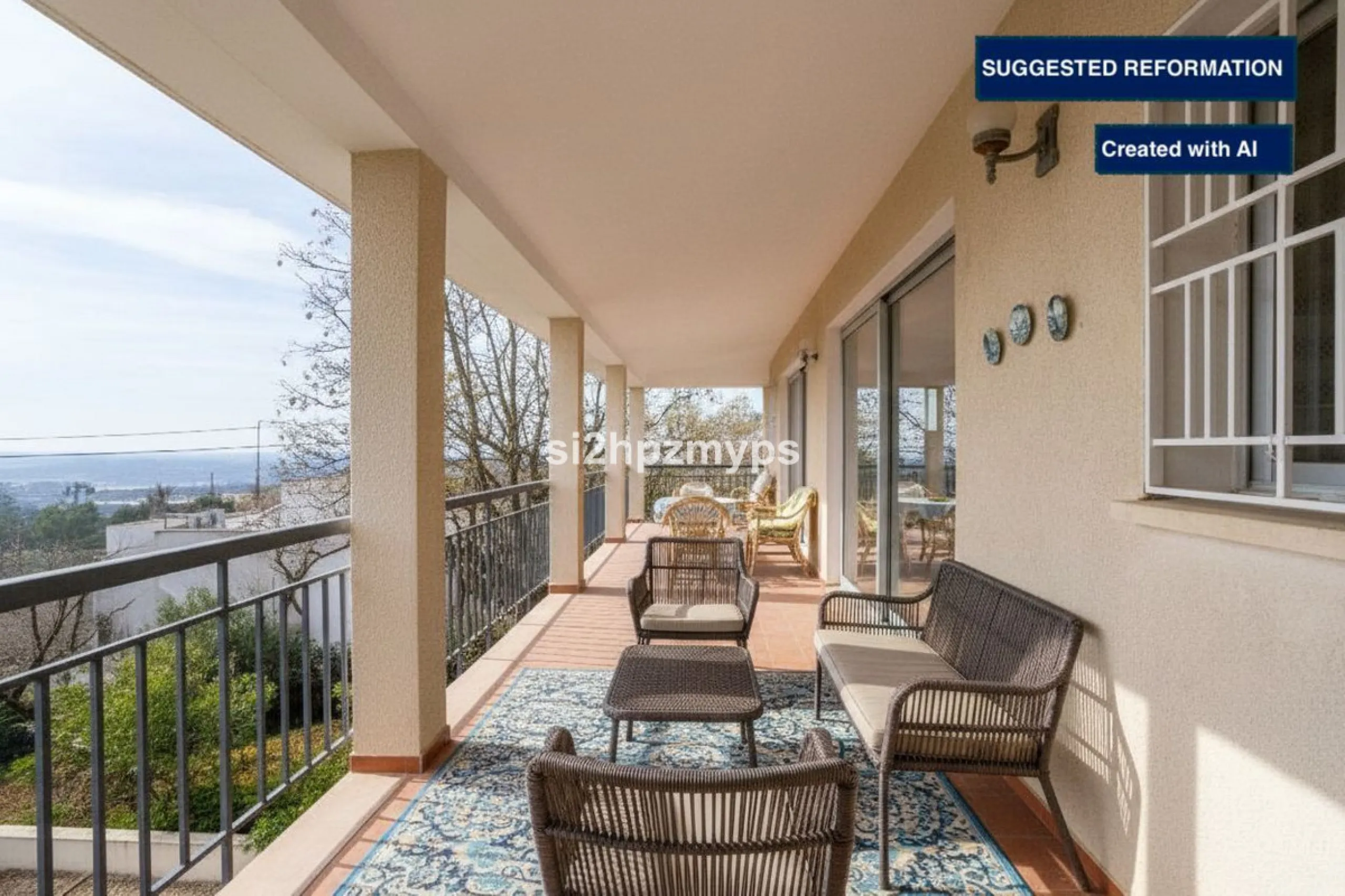Large villa with private pool in a sunny location overlooking Nerja! Welcome to this large villa of 300 sqm which houses, in addition to the main house, a separate studio and a guest apartment. The main house consists of four bedrooms, three bathrooms and