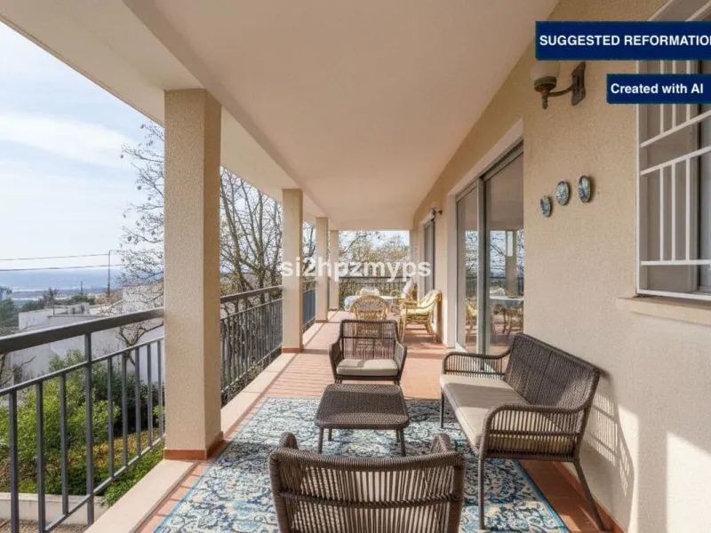 Large villa with private pool in a sunny location overlooking Nerja! Welcome to this large villa of 300 sqm which houses, in addition to the main house, a separate studio and a guest apartment. The main house consists of four bedrooms, three bathrooms and