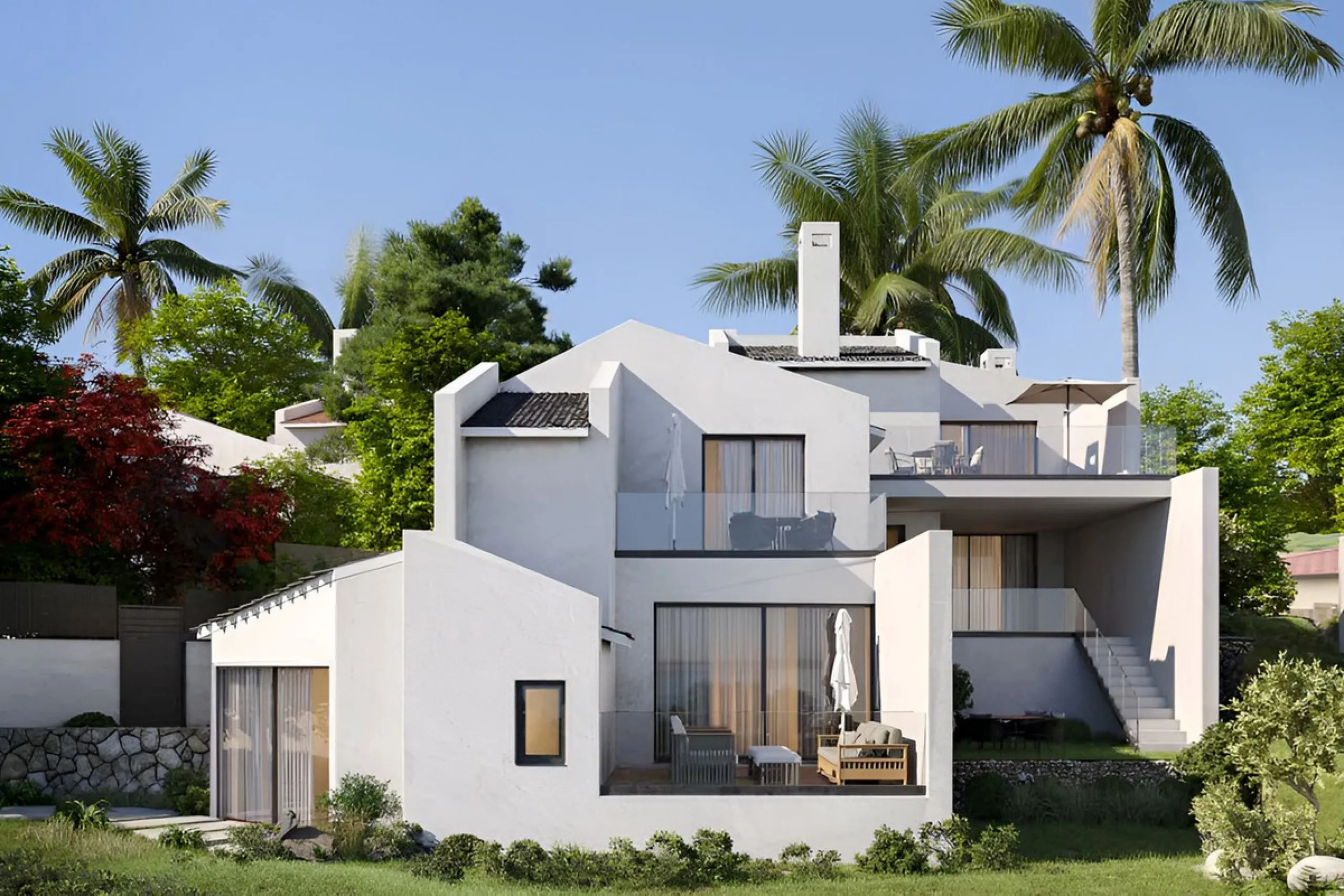 EXCLUSIVE SEMI-DETACHED HOUSE IN BAHÍA DORADA (WEST ESTEPONA) WITH PANORAMIC SEA VIEWS.
