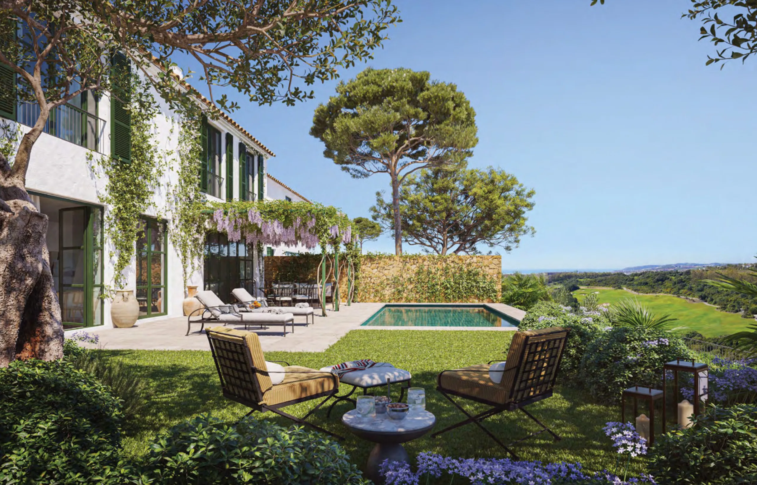 Introducing an exquisite Andalusian residence nestled within the exclusive enclave of La Loma de Cortesin, nestled in the renowned Finca Cortesin resort. This magnificent residence, crafted by esteemed architects Torras y Sierra, showcases captivating Med