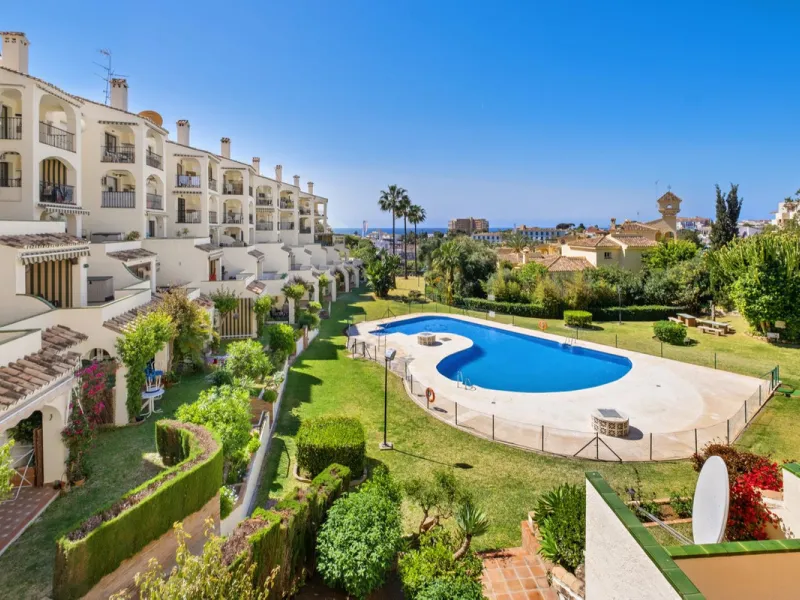 It is located in a beautiful residential area close to everything. The property has very well maintained gardens and a communal swimming pool. The beach, restaurants, supermarkets… All amenities are within walking distance.