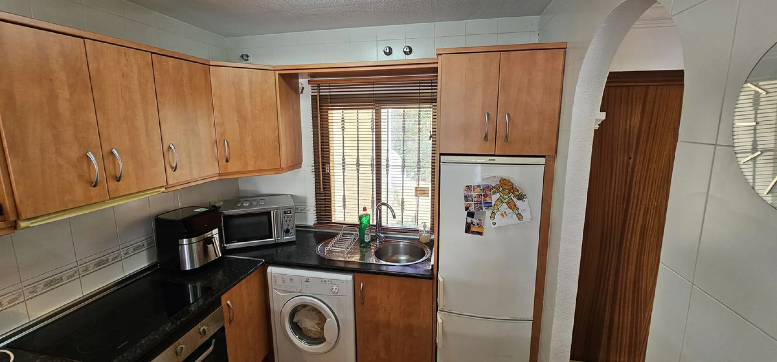 It is located in a beautiful residential area close to everything. The property has very well maintained gardens and a communal swimming pool. The beach, restaurants, supermarkets… All amenities are within walking distance.