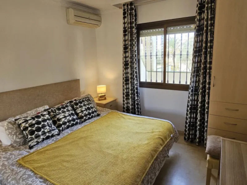 It is located in a beautiful residential area close to everything. The property has very well maintained gardens and a communal swimming pool. The beach, restaurants, supermarkets… All amenities are within walking distance.