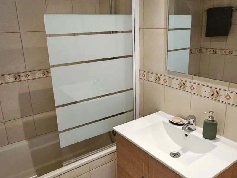 It is located in a beautiful residential area close to everything. The property has very well maintained gardens and a communal swimming pool. The beach, restaurants, supermarkets… All amenities are within walking distance.
