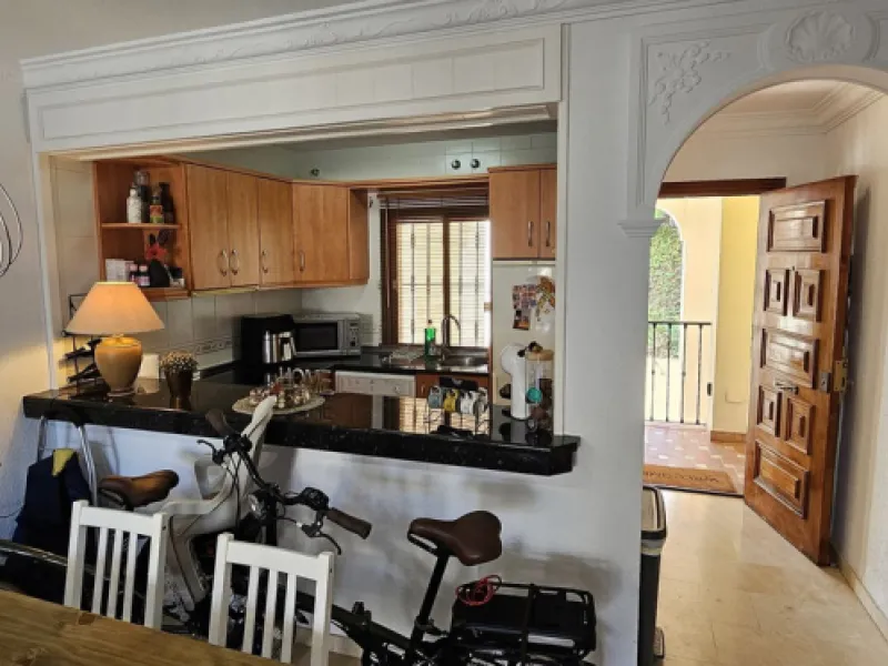 It is located in a beautiful residential area close to everything. The property has very well maintained gardens and a communal swimming pool. The beach, restaurants, supermarkets… All amenities are within walking distance.
