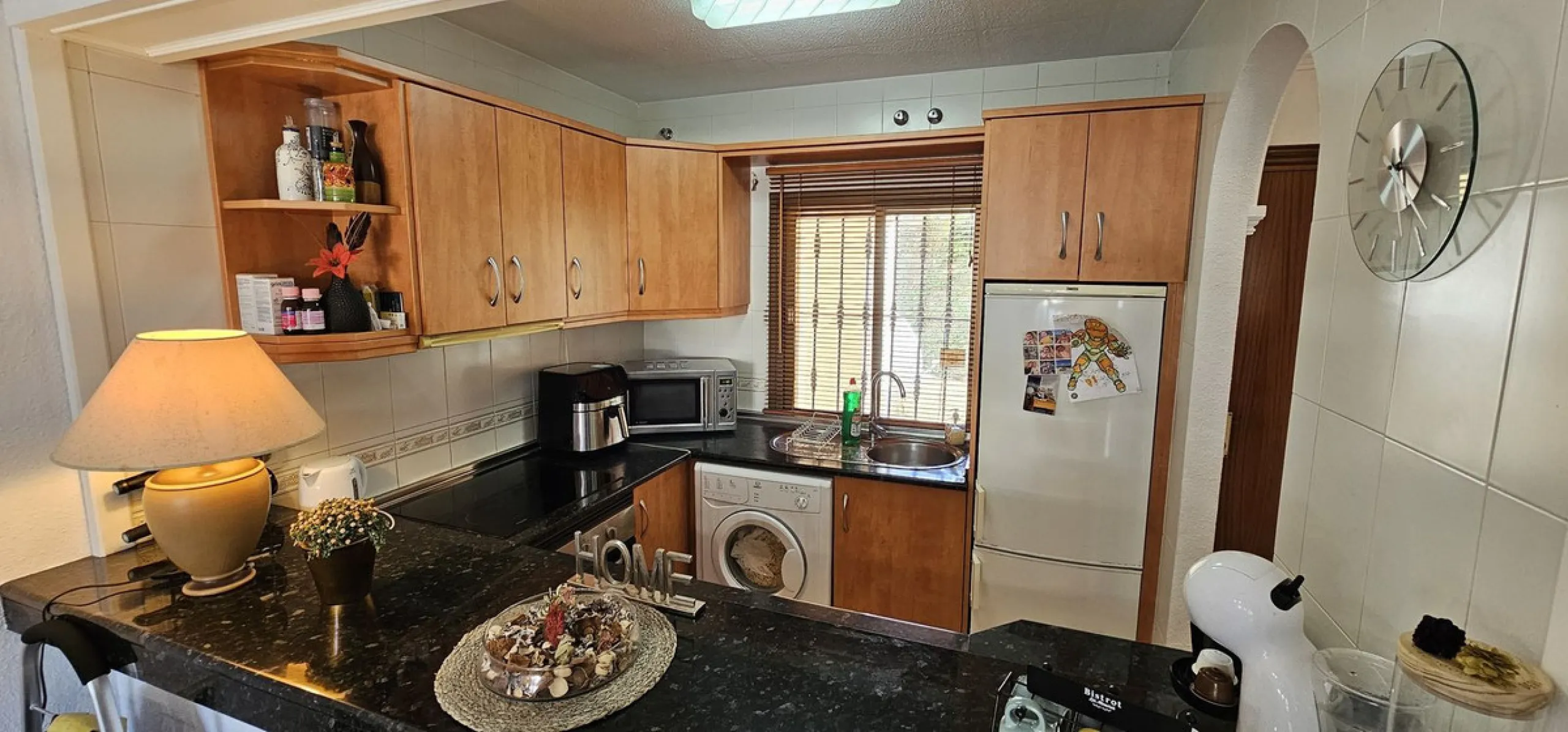 It is located in a beautiful residential area close to everything. The property has very well maintained gardens and a communal swimming pool. The beach, restaurants, supermarkets… All amenities are within walking distance.