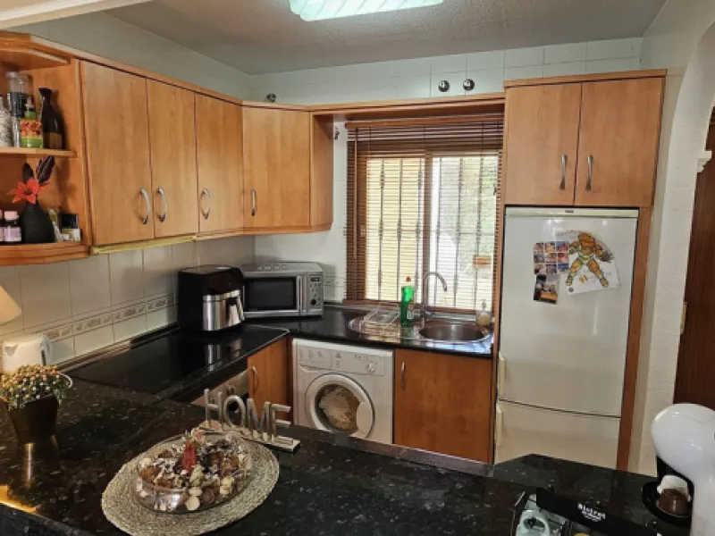 It is located in a beautiful residential area close to everything. The property has very well maintained gardens and a communal swimming pool. The beach, restaurants, supermarkets… All amenities are within walking distance.