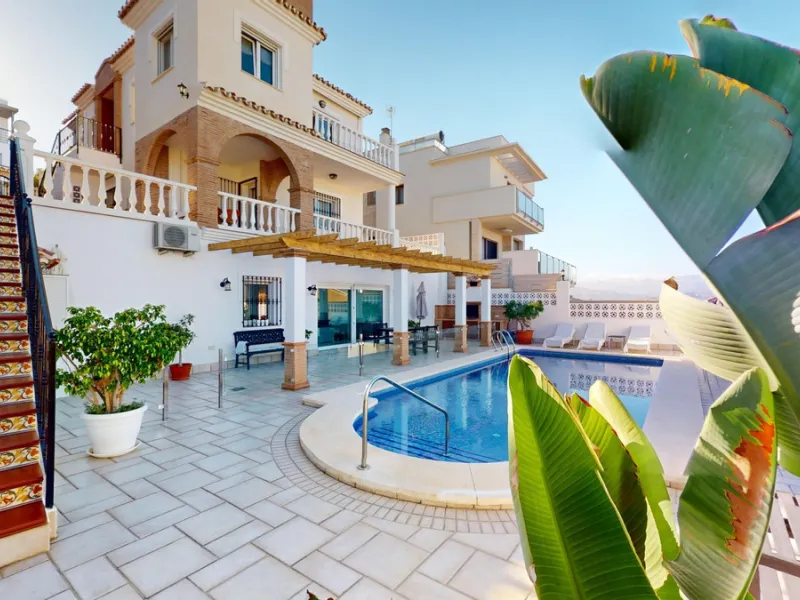 Discover your dream Mediterranean lifestyle in this exquisite 3-bedroom, 4-bathroom haven nestled in a private, gated community in Torre del Mar, where tranquility and security are paramount. This exclusive urbanization with only a few neighboring residen