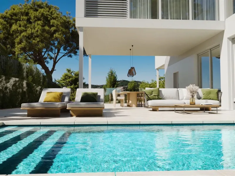This project has already obtained a license, and construction is set to begin immediately. This exclusive luxury villa, located in the prestigious enclave of Valle Romano in Estepona, embodies the essence of modern design and sophistication in a privilege
