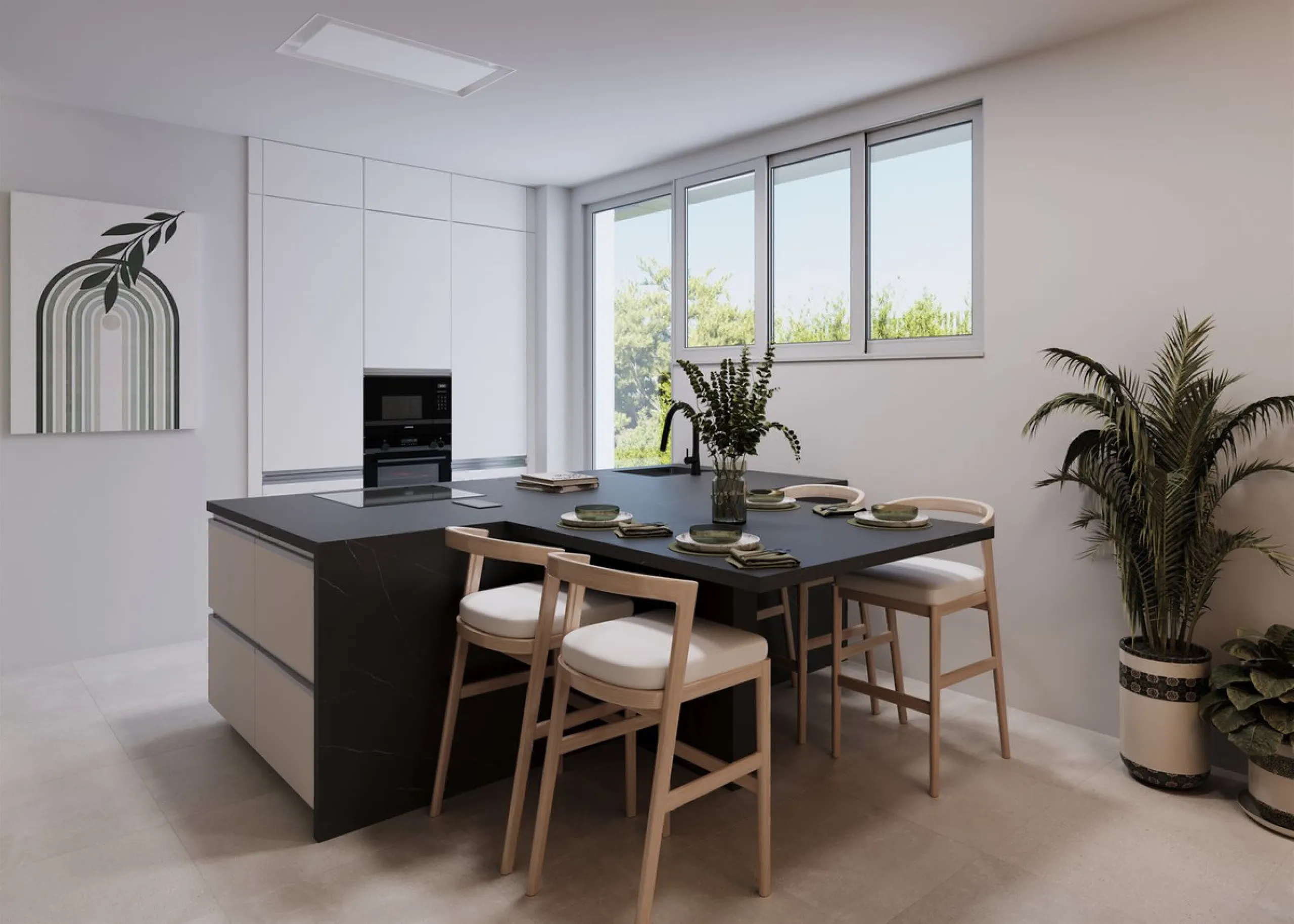 This project has already obtained a license, and construction is set to begin immediately. This exclusive luxury villa, located in the prestigious enclave of Valle Romano in Estepona, embodies the essence of modern design and sophistication in a privilege