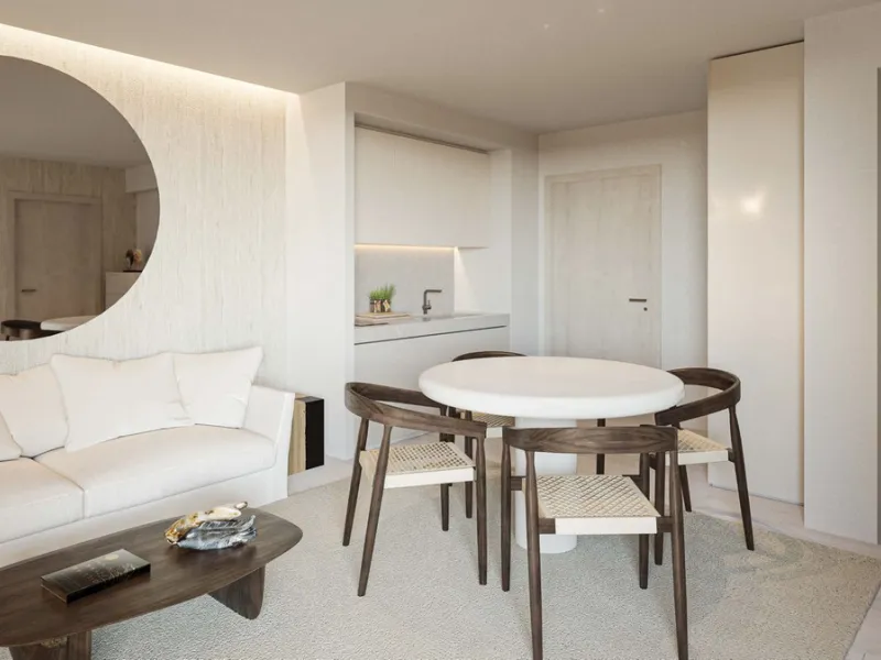 Presenting an extraordinary new construction on the beachfront of Estepona, this south-facing masterpiece epitomizes luxury and elegance. Bathed in natural light throughout the day, this 1 bedroom 1 bathroom apartment offers sweeping, unobstructed views o