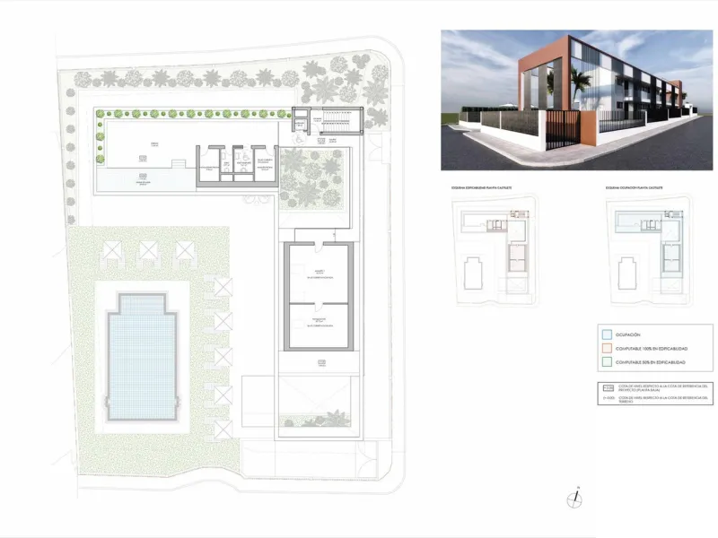A unique project for an exclusive apartment hotel in Estepona, located on a 1,633 m² plot. It is possible to construct an apartment hotel with an area of 1.197,57 m², featuring 2 floors, 18 apartments, a restaurant, a swimming pool, and a basement. The lo