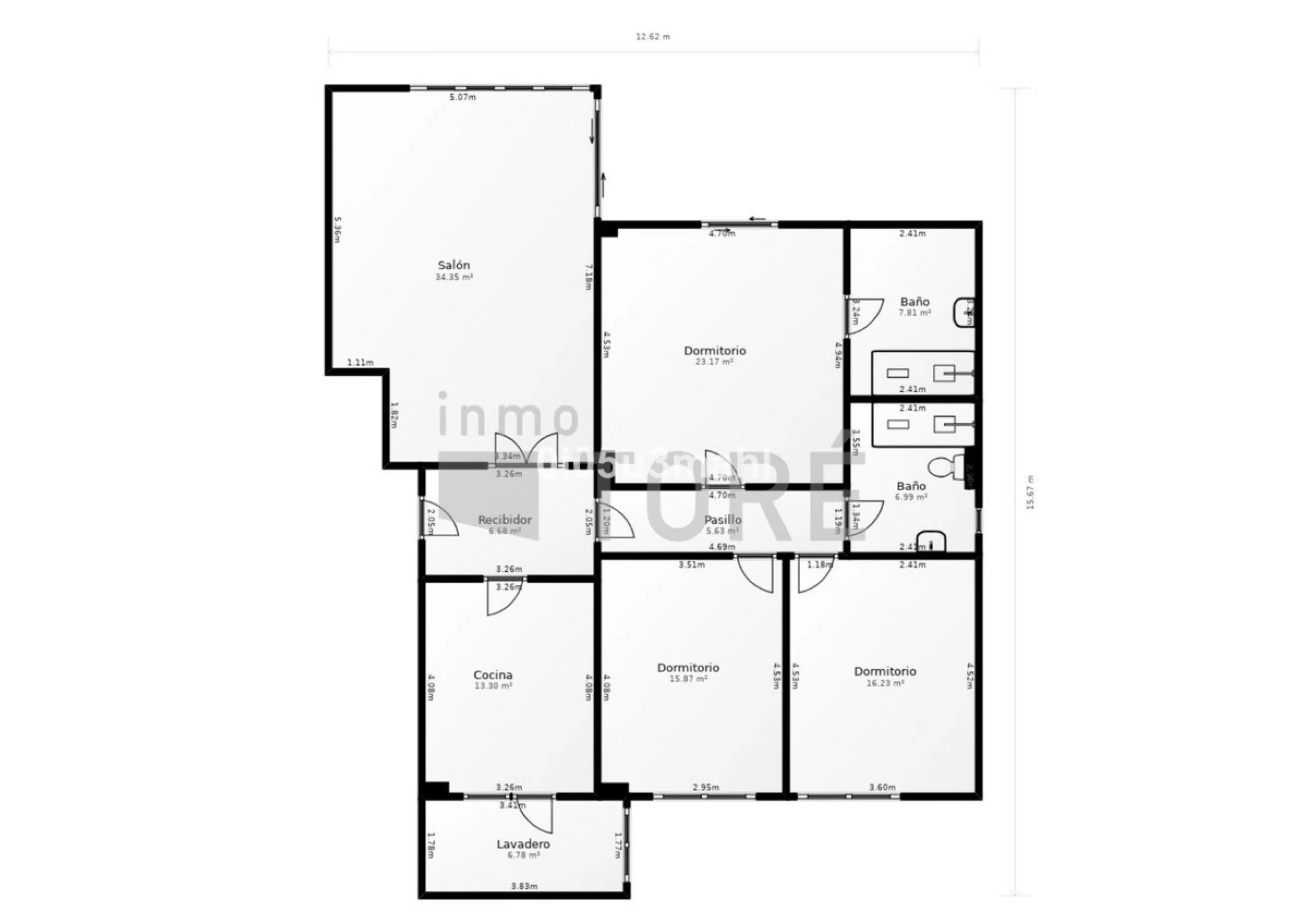 Apartment - Middle Floor Apartment в продаже в Málaga, Málaga. В доме 3 спален и 2 ванных комнат. Площадь дома 144 м²