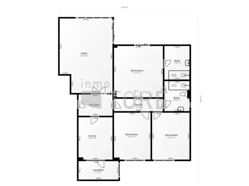 Apartment - Middle Floor Apartment в продаже в Málaga, Málaga. В доме 3 спален и 2 ванных комнат. Площадь дома 144 м²