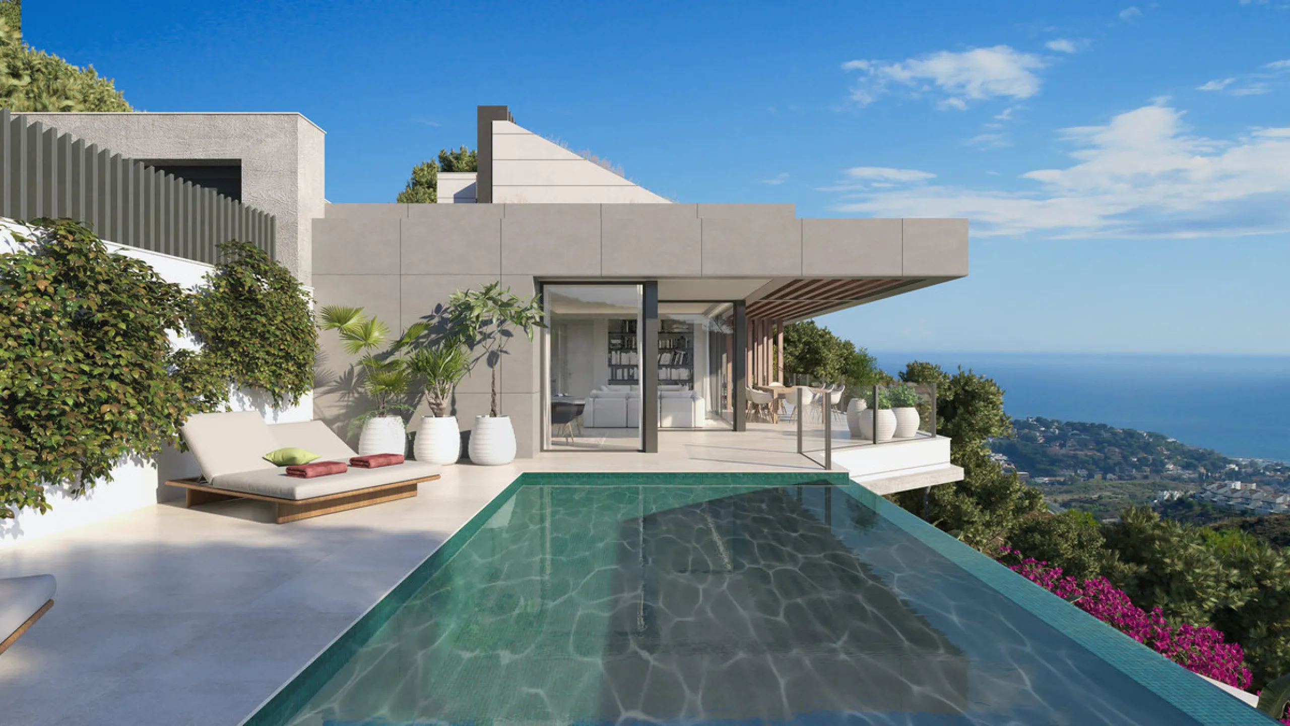 Located in the prestigious gated community of Pinares Hills in Pinares de San Antón, Villa Arce is a striking example of modern architecture meeting Mediterranean tranquility. Set on a generous 915 m² plot and offering 533 m² of total built space, this br