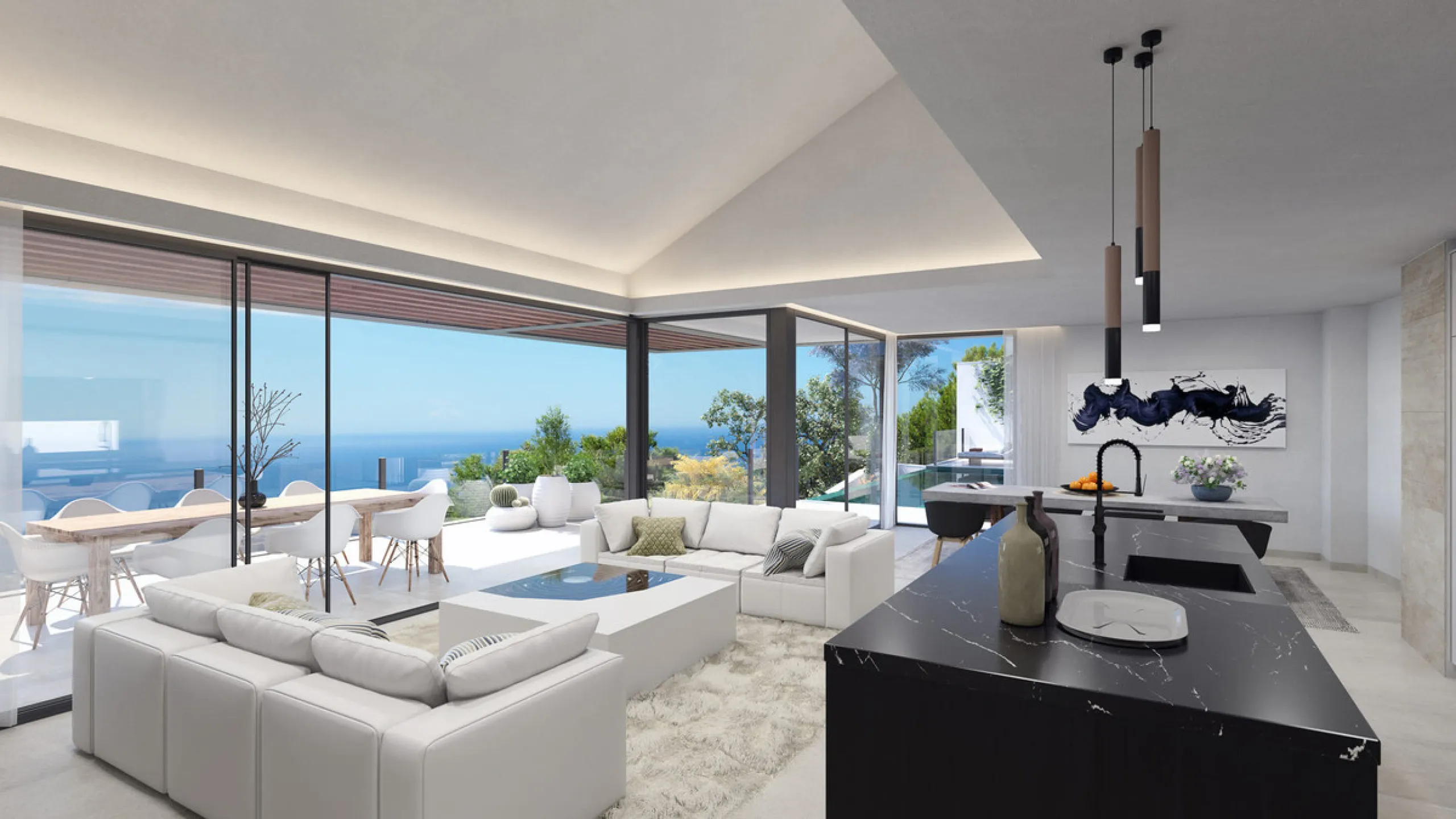Located in the prestigious gated community of Pinares Hills in Pinares de San Antón, Villa Arce is a striking example of modern architecture meeting Mediterranean tranquility. Set on a generous 915 m² plot and offering 533 m² of total built space, this br