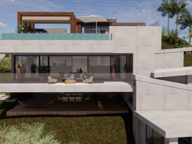 Seize this exceptional opportunity to create your dream home in the prestigious neighborhood of El Rosario, Marbella. This 1,574 m² plot comes with approved planning permission for a luxurious 473 m² villa, making it an ideal investment for those looking 