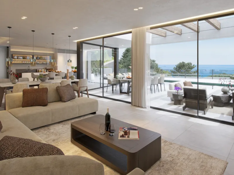 Villa Olivo is the first of its kind in the exclusive gated enclave of Pinares Hills, located within the sought-after neighbourhood of Pinares de San Antón, just north of Málaga City Centre. This striking contemporary villa boasts 616 m² of total built sp