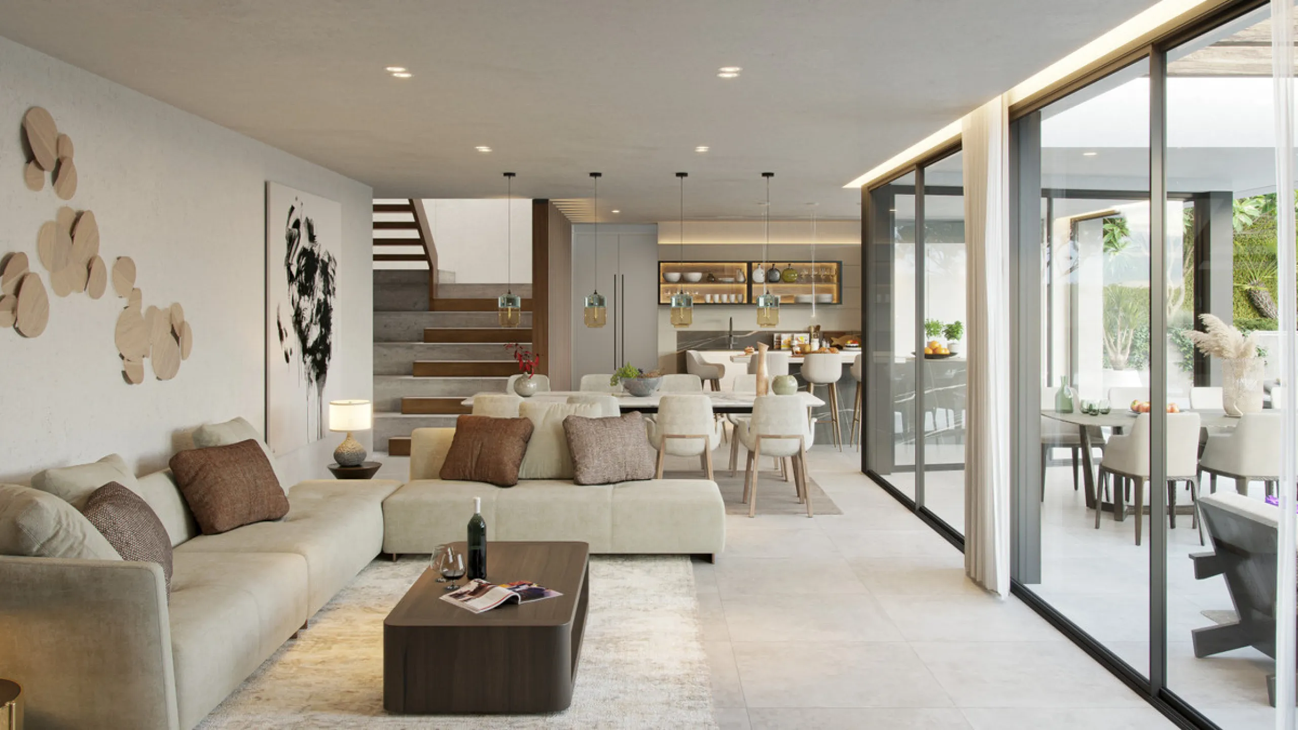 Villa Olivo is the first of its kind in the exclusive gated enclave of Pinares Hills, located within the sought-after neighbourhood of Pinares de San Antón, just north of Málaga City Centre. This striking contemporary villa boasts 616 m² of total built sp