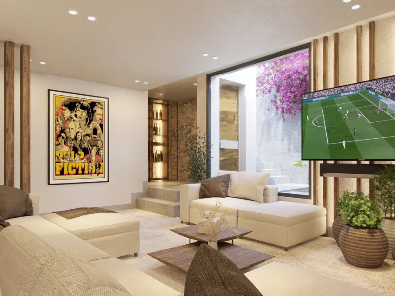 Villa Olivo is the first of its kind in the exclusive gated enclave of Pinares Hills, located within the sought-after neighbourhood of Pinares de San Antón, just north of Málaga City Centre. This striking contemporary villa boasts 616 m² of total built sp