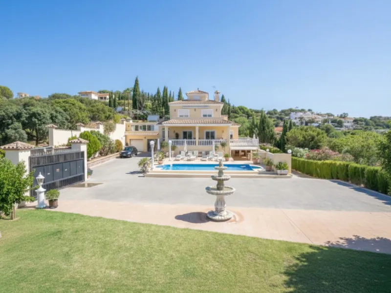 This unique property offers a rare combination of privacy, scale and income potential, set within a natural hillside environment above Estepona. Surrounded by countryside and open views, the estate enjoys far-reaching panoramas across the town, marina, Me